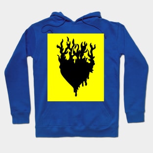 Flames Burning Heart On Fire Hoodie